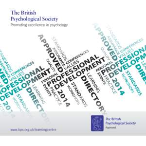 The British Psychological Society Promoting excellence in psychology E OV