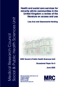 Health economics / Public health / Race and health / Health care / Reproductive health / Chronic / Health equity / Primary Care Behavioral health / Health / Medicine / Primary care