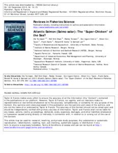 This article was downloaded by: [NOAA Central Library] On: 03 December 2013, At: 14:15 Publisher: Taylor & Francis Informa Ltd Registered in England and Wales Registered Number: [removed]Registered office: Mortimer House,