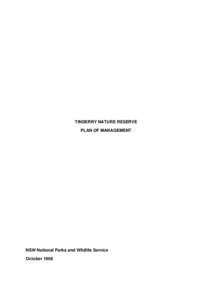 Tinderry Nature Reserve - plan of management (PDF - 85KB)
