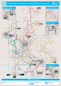 Hurstville, Roselands, Bankstown and Strathfield bus network map  Av e e Ro
