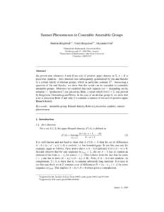 Sumset Phenomenon in Countable Amenable Groups Mathias Beiglb¨ocka,1 , Vitaly Bergelsonb,2 , Alexander Fishb a Fakult¨ at  f¨ur Mathematik, Universit¨at Wien