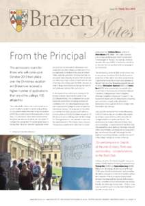 Brazen  Issue 16 | Trinity Term 2013 Notes