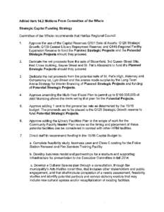 Motions from Committee of the Whole - July[removed]Regional Council - HRM