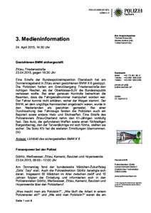 3. Medieninformation  Ihre Ansprechpartner Thomas Knaup (tk) Monika Küttner (mk) Tobias Sprunk (ts)