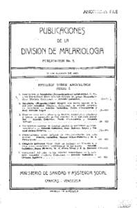 Estudios sobre anofelinos. Serie I. 1. Descripcion de Anopheles (Nyssorhynchus) nunez-tovari n. sp. y consideraciones sobre una sub-division del grupo Nyssorhynchus (Diptera, Culicidae).