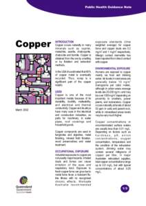 Environmental Health Guidance Note - Copper