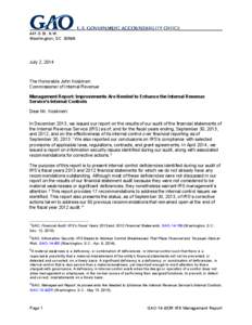 Finance / Internal control / Financial audit / Internal Revenue Service / Audit / Statement on Auditing Standards No. 70: Service Organizations / IRS Return Preparer Initiative / Auditing / Accountancy / Business