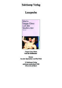 Suhrkamp Verlag  Leseprobe Vargas Llosa, Mario Lob der Stiefmutter