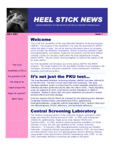 July 2003 Heel Stick Newsletter