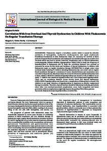 Health / Iron metabolism / Blood tests / Chemical pathology / Glands / Hypothyroidism / Beta-thalassemia / Ferritin / Thyroid / Medicine / Anatomy / Thyroid disease