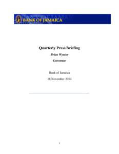 Microsoft Word - Introductory Remarks Quarterly Press Briefing - Nov 2014 final.docx