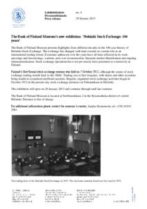 Lehdistötiedote Pressmeddelande Press release no[removed]January 2013