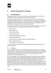 9.  Water Management Strategy 9.1