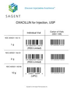 Discover Injectables Excellence  TM OXACILLIN for Injection, USP