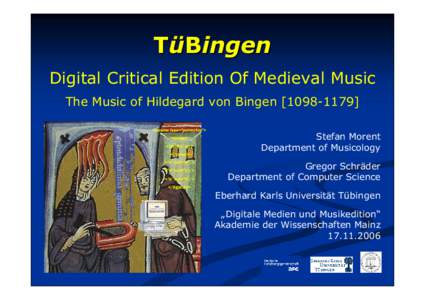 TüBingen Digital Critical Edition Of Medieval Music The Music of Hildegard von Bingen[removed]] <neume type=