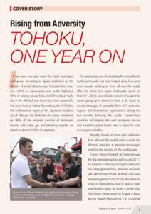COVER STORY  Rising from Adversity Tohoku, One Year On