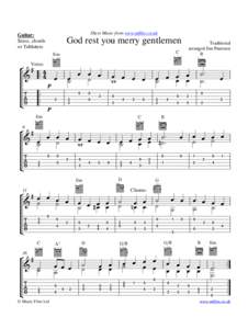 Sheet Music from www.mfiles.co.uk  Guitar: Stave, chords or Tablature