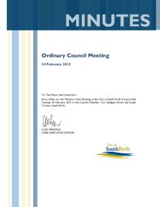 Microsoft Word - Minutes of Ordinary Council Meeting - 24 February 2015