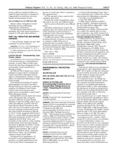 Federal Register / Vol. 71, No[removed]Friday, May 19, [removed]Proposed Rules section will be considered before we make the final decision on whether to categorically exclude this rule from further environmental review. Lis