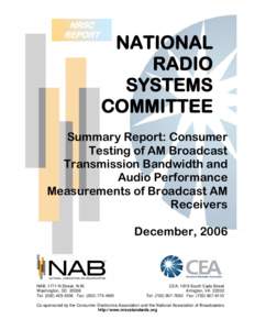 NRSC REPORT NATIONAL RADIO SYSTEMS