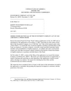 76th United States Congress / Financial services / Kiewit Corporation / Investment Company Act / Collective investment scheme / U.S. Securities and Exchange Commission / Limited liability limited partnership / Kiewit / Financial economics / Investment / Business