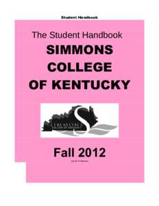 Student Handbook  The Student Handbook SIMMONS COLLEGE
