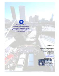 2007 Ferry Customer Survey - Focus Groups Summary Report
