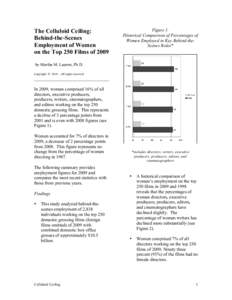 The Celluloid Ceiling: Behind-the-Scenes Employment of Women on the Top 250 Films of[removed]Figure 1.