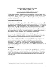 United States v. Alvarez-Machain / Torture Victim Protection Act / Conflict of tort laws / Alperin v. Vatican Bank / Sosa v. Alvarez-Machain / Law / United States federal legislation / Alien Tort Statute