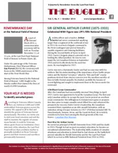 A Quarterly Newsletter from the Last Post Fund  THE BUGLER Vol. 5, No. 4 — October[removed]www.lastpostfund.ca