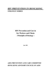 HIV Prevention and Care in Sex Workers and Clients - Principles of Strategy