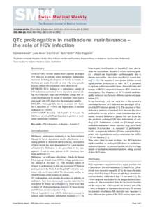 QTc prolongation in methadone maintenance - the role of HCV infection