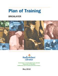 BRICKLAYER  May 2010 PLAN OF TRAINING Bricklayer