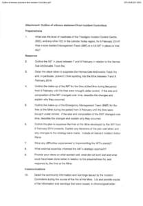 Outline of wintess statement from Incident Controllers.pdf  Attachment: Outline of witness statement from Incident Controllers Preparedness 1.