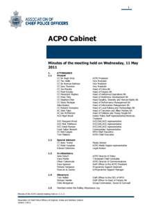 1  ACPO Cabinet Minutes of the meeting held on Wednesday, 11 May 2011