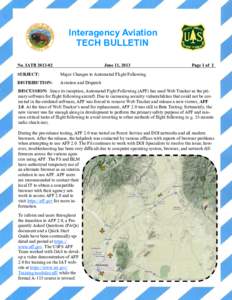 Interagency Aviation TECH BULLETIN No. IATB[removed]June 11, 2013