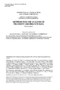 Pure & Appl. Chem., Vol. 69, No. 5, pp, 1997. Printed in Great BritainIUPAC INTERNATIONAL UNION OF PURE AND APPLIED CHEMISTRY