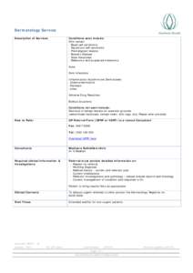 Microsoft Word - Dermatology Service.doc