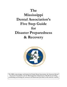 The Mississippi Dental Association’s Five Step Guide for Disaster Preparedness