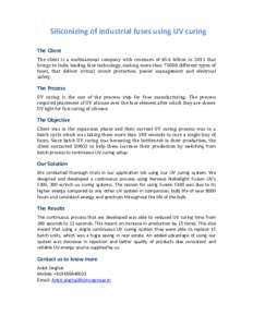 Microsoft Word - Siliconizing of industrial fuses using UV curing.doc