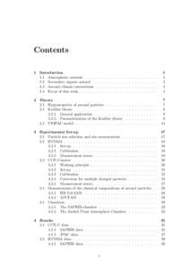 Contents 1 Introduction 1.1 Atmospheric aerosols[removed]Secondary organic aerosol[removed]Aerosol climate interactions 1.4 Focus of this work . . . . . .