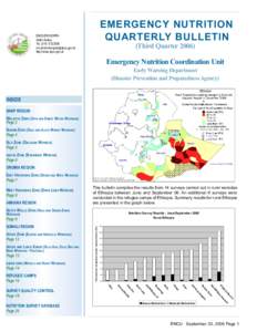 EMERGENCY NUTRITION QUARTERLY BULLETIN ENCU/EWD/DPPA Addis Ababa Tel[removed]