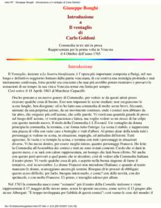 intro107 - Giuseppe Bonghi - Introduzione a Il ventaglio di Carlo Goldoni  Giuseppe Bonghi