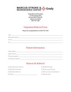 Grady MSNC Stroke Patient Referral Form R1
