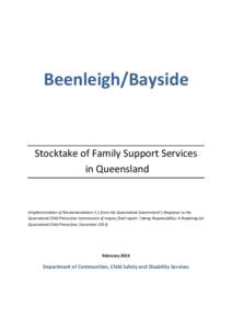 Stocktake of Family Support Services - Beenleigh-Bayside Catchment