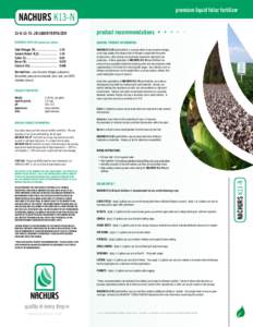 premium liquid foliar fertilizer  NACHURS NACHURSK13-N K13-N[removed]7S-.2B liquid fertilizer