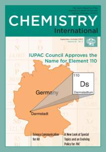 The News Magazine of the International Union of Pure and Applied Chemistry (IUPAC) CHEMISTRY International