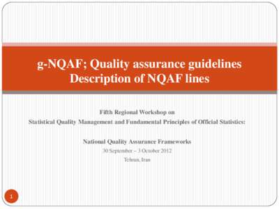 g-NQAF; Managing the statistical system Description of NQAF lines