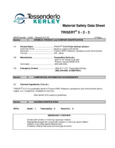 Material Safety Data Sheet